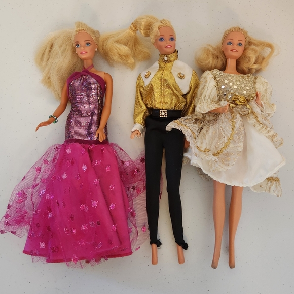 Barbie Other - Barbie Doll Lot of 3 Blonde Vintage Dolls Clothes Parts 1990s 90s